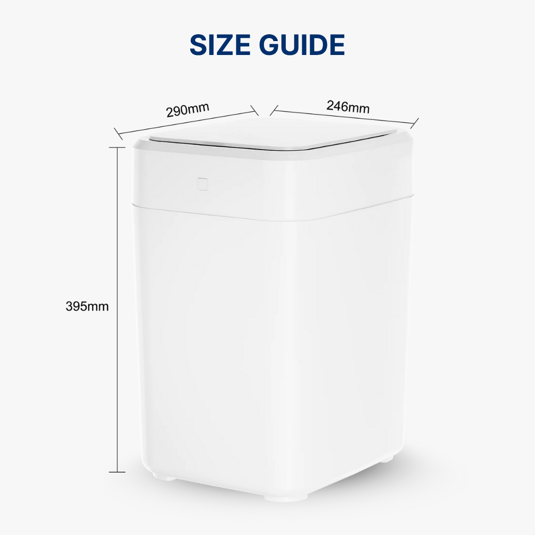 Nørbin™ Lite 17L: Auto-Seal & Bag Change Smart Trash Can Size Guide
