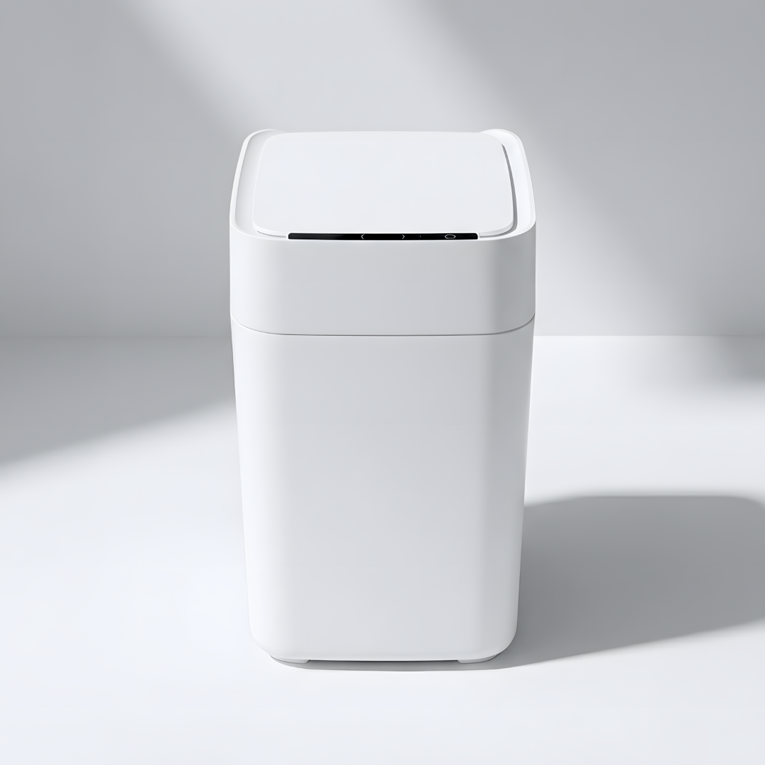 Nørbin NOIR smart trash bin white - touchless automatic sensor waste bin with auto seal and refill