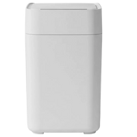 Nørbin NOIR 17L smart trash bin white - front view touchless automatic waste bin with sensor lid